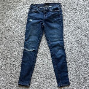J Brand Blue Skinny Jeans Distressed Tapered